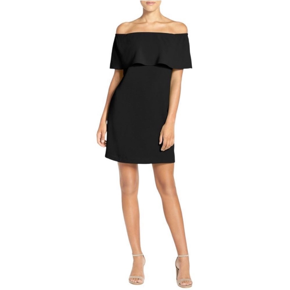 Cute black off the shoulder dress. Medium. Great for events or a fun night out